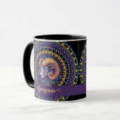 Personalisierte Whimsikanzüge Zodiac Dot Mandala Tasse (Vorderseite Links)