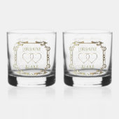 Personalisierte Whiskey-Brille zum 50. Jahrestag Whiskyglas (Rückseite)