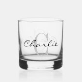 Personalisierte Whiskybrille mit individuelle Name Whiskyglas (Vorderseite)