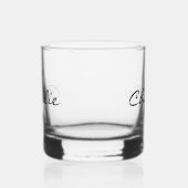 Personalisierte Whiskybrille mit individuelle Name Whiskyglas (Links)