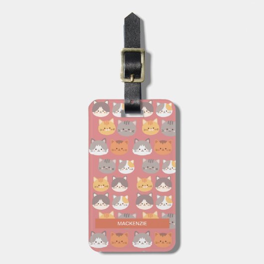 Personalisierte Whiskys und Whimsy Gepäckanhänger (Vorderseite vertikal)