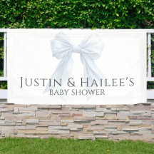 Personalisierte White Bow Girl Coquette Babydusche