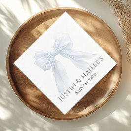 Personalisierte White Bow Girl Coquette Babydusche Serviette