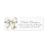Personalisierte White Bow Return-E-Mail-Adresse (Vorne)