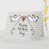 Personalisierte White Doves Muttertagkarte Karte (Gelbe Blume)