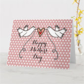 Personalisierte White Doves Muttertagkarte Karte (Gelbe Blume)