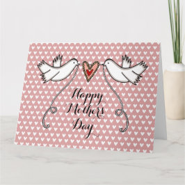 Personalisierte White Doves Muttertagkarte Karte