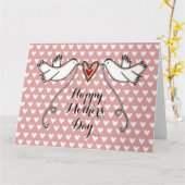 Personalisierte White Doves Muttertagkarte Karte (Gelbe Blume)