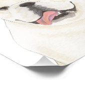 Personalisierte White English Bulldog Art Print Fotodruck (Ecke)