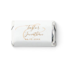 Personalisierte White & Gold Chic Minimal Hochzeit