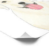 Personalisierte White Labrador Art Fotodruck (Ecke)