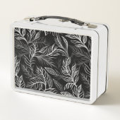 Personalisierte White Metal Lunch Box mit Fun Blac (Rückseite)