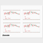 Personalisierte White Rectangle Weihnachtsmarken Rechteckiger Aufkleber (Blatt)
