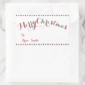 Personalisierte White Rectangle Weihnachtsmarken Rechteckiger Aufkleber (Tasche)