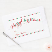 Personalisierte White Rectangle Weihnachtsmarken Rechteckiger Aufkleber (Umschlag)