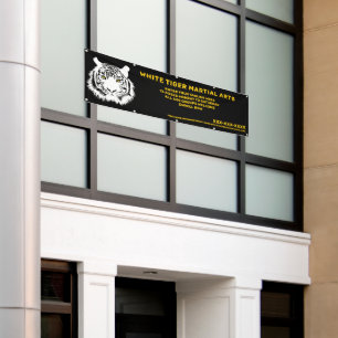 Personalisierte White Tiger Kampfkunst Anpassen Banner