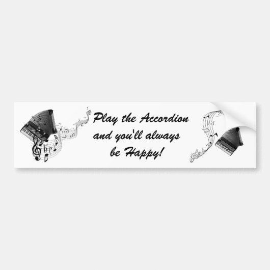 Personalisierte Wiedergabe des Accordion-Autoaufkl Autoaufkleber (Vorne)