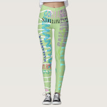 Personalisierte wiederholende Leggings Buchstaben