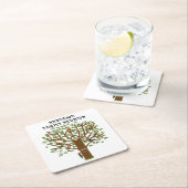 Personalisierte Wiedersehen-Collectibel Rechteckiger Pappuntersetzer (Vor Ort)