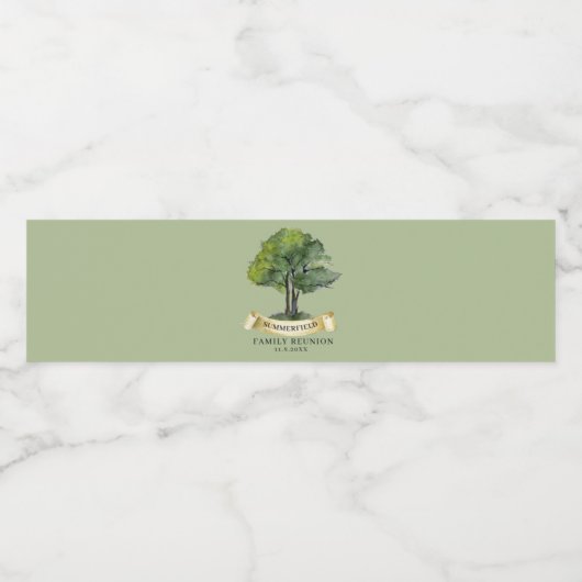 Personalisierte Wiedersehen Genealogie-Struktur Wasserflaschenetikett (Einzelnes Label)