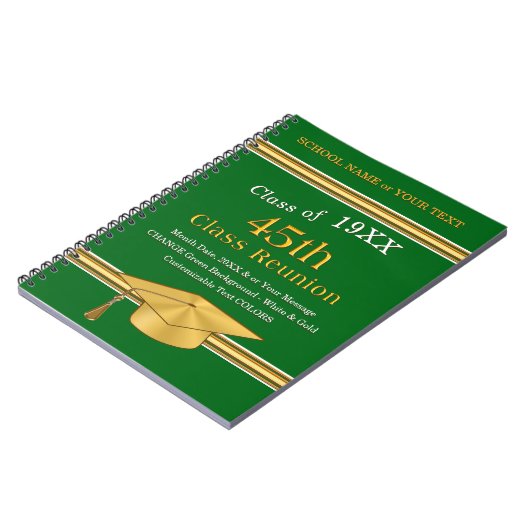 Personalisierte Wiedersehen-Geschenke der 45. Klas Notizblock (Linke Seite)