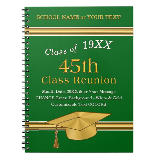 Personalisierte Wiedersehen-Geschenke der 45. Klas Notizblock (Vorderseite)