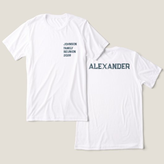 Personalisierte Wiedersehen-Green-Pocket-Design Tri-Blend Shirt (Design vorne & hinten)