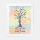 Personalisierte Wiedersehen-Regenbogenbaum Fleecedecke (Vorderseite)