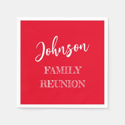 Personalisierte Wiedersehen-Rotes Papier Serviette (Vorderseite)