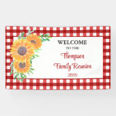 Personalisierte Wiedersehen-Sonnenblume Willkommen Banner (Horizontal)