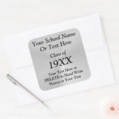 Personalisierte Wiedersehen-Stickers mit IHREM TEX Quadratischer Aufkleber (Umschlag)