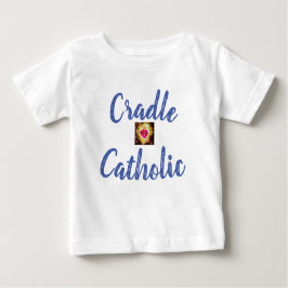 Personalisierte Wiege katholisch Baby T-shirt