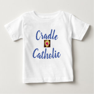 Personalisierte Wiege katholisch Baby T-shirt