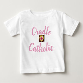 Personalisierte Wiege katholisch Baby T-shirt