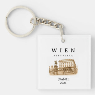 Personalisierte Wien Albertina Name & Jahr Schlüsselanhänger