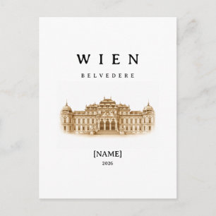 Personalisierte Wien Belvedere   Name & Jahr Postkarte