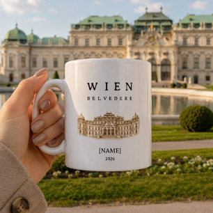 Personalisierte Wien Belvedere Tasse   Name & Jahr