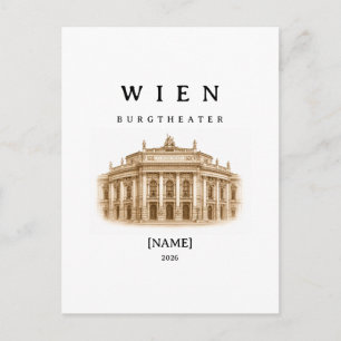 Personalisierte Wien Burgtheater   Name & Jahr Postkarte
