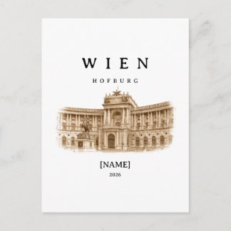 Personalisierte Wien Hofburg | Name & Jahr Postkarte