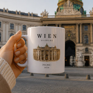 Personalisierte Wien Hofburg Tasse   Name & Jahr