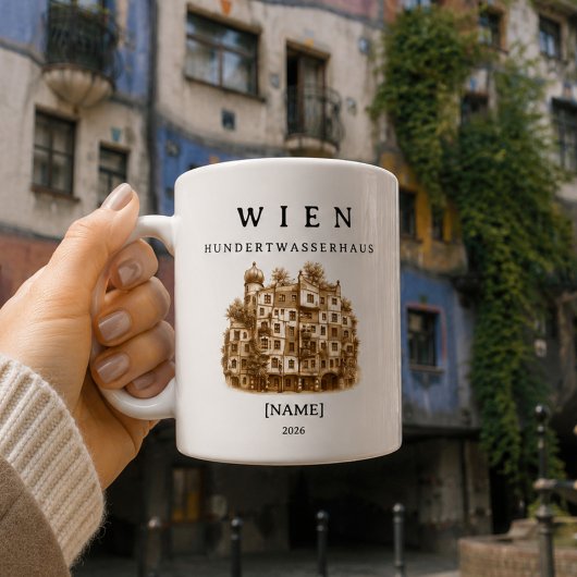 Personalisierte Wien Hundertwasserhaus Tasse