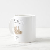 Personalisierte Wien Karlskirche Tasse | Name & Ja (Vorderseite Links)