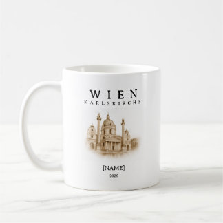 Personalisierte Wien Karlskirche Tasse | Name & Ja