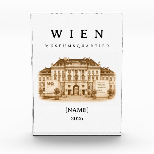 Personalisierte Wien Museumsquartier | Name & Jahr Fotoblock (Vorderseite)