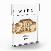 Personalisierte Wien Museumsquartier | Name & Jahr Fotoblock (Links)