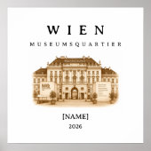 Personalisierte Wien Museumsquartier | Name & Jahr Poster (Vorne)