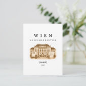Personalisierte Wien Museumsquartier | Name & Jahr Postkarte (Stehend Vorderseite)