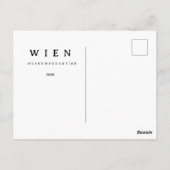 Personalisierte Wien Museumsquartier | Name & Jahr Postkarte (Rückseite)