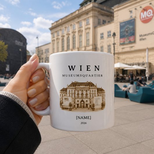 Personalisierte Wien Museumsquartier Tasse | Name