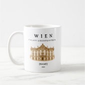 Personalisierte Wien Palais Liechtenstein Kaffeetasse (Links)